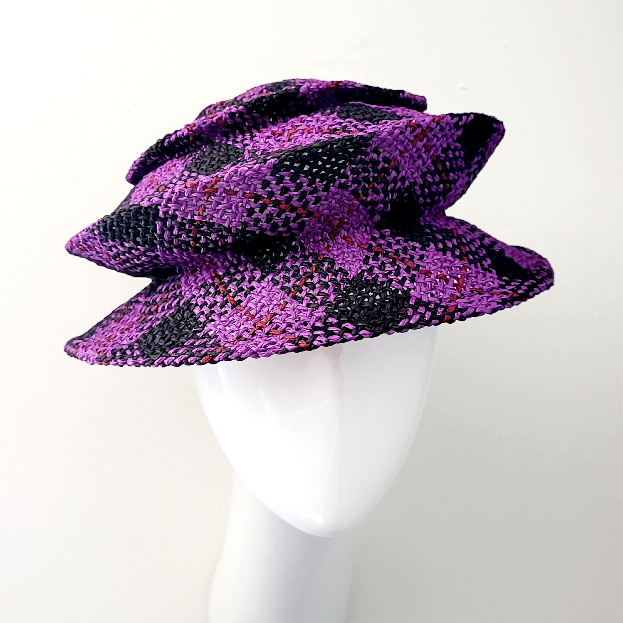 Foldaway plaid purple